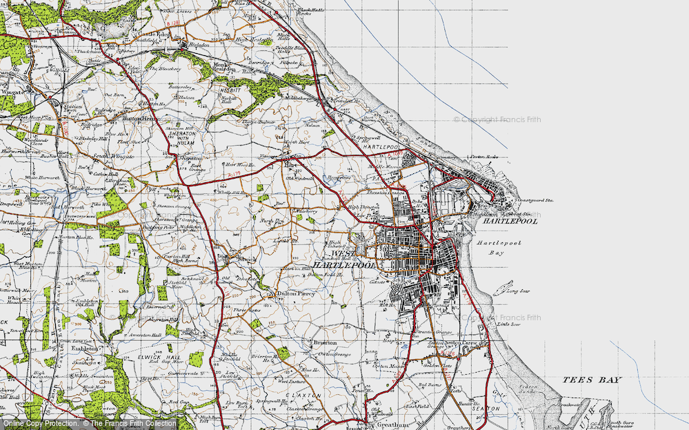 Old Map of High Throston, 1947 in 1947