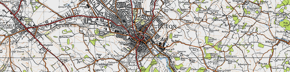 Old map of High Town in 1946
