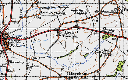 Old map of High Toynton in 1946