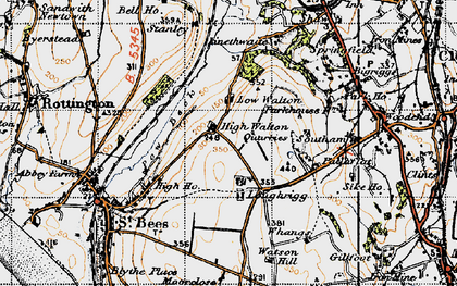 Old map of High Walton in 1947