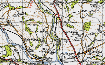 Old map of High Warden in 1947