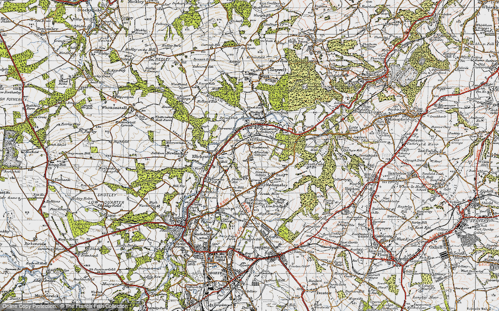 Old Map of High Westwood, 1947 in 1947