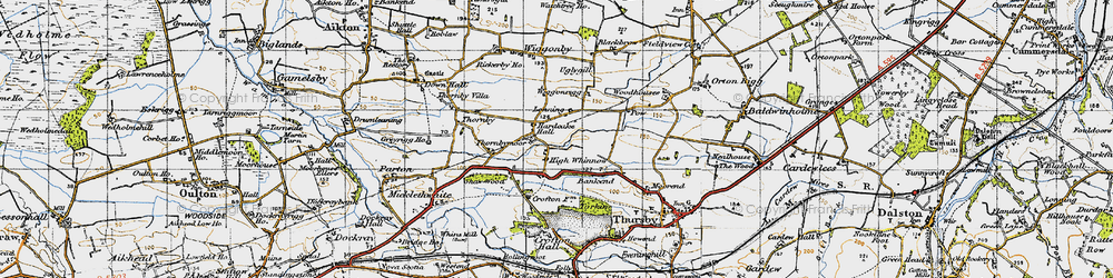 Old map of High Whinnow in 1947