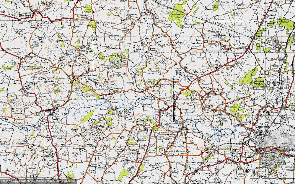 Old Map of Historic Map covering Broomhouse in 1946