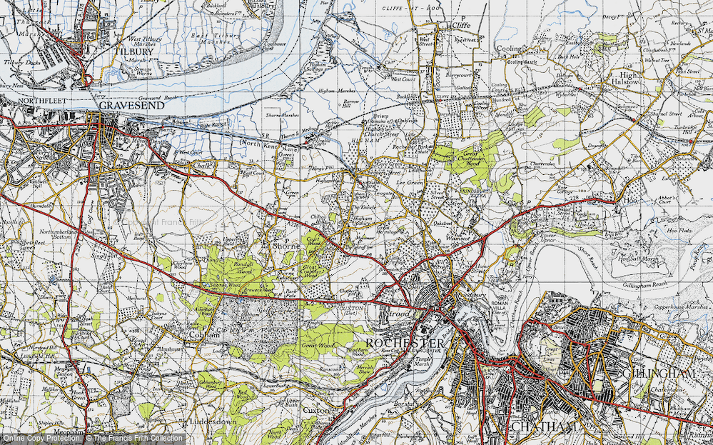 Old Map of Higham, 1946 in 1946
