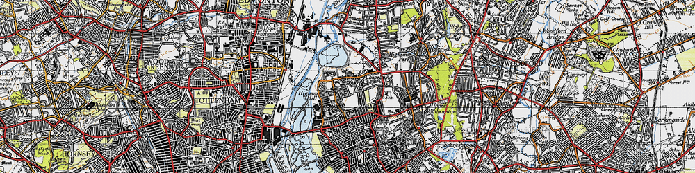 Old map of Banbury Resr in 1946