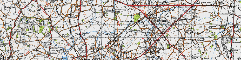 Old map of Highbridge in 1946