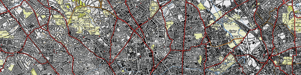 Old map of Highbury in 1946