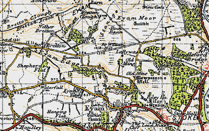 Old map of Stanage in 1947