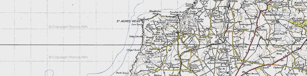 Old map of Higher Bal in 1946