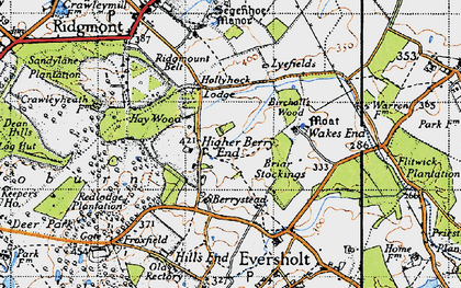 Old map of Briar Stockings in 1946