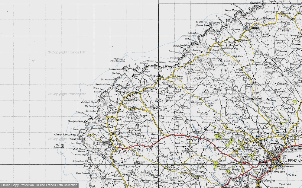 Old Map of Higher Bojewyan, 1946 in 1946