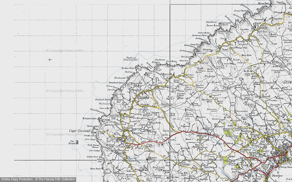Old Map of Higher Boscaswell, 1946 in 1946