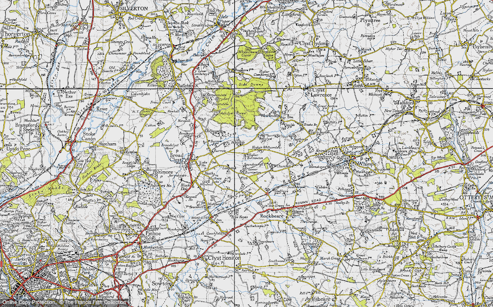 Old Map of Higher Burrowtown, 1946 in 1946
