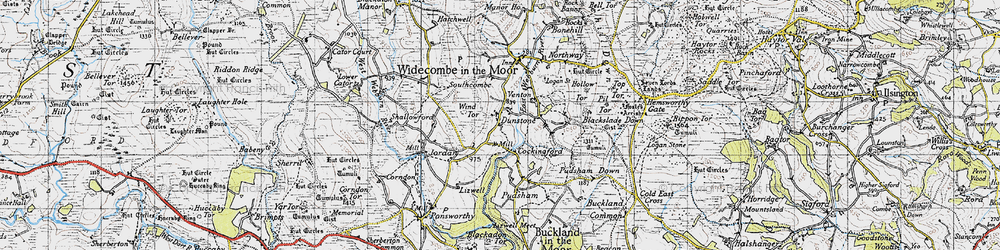 Old map of Blackslade Down in 1946