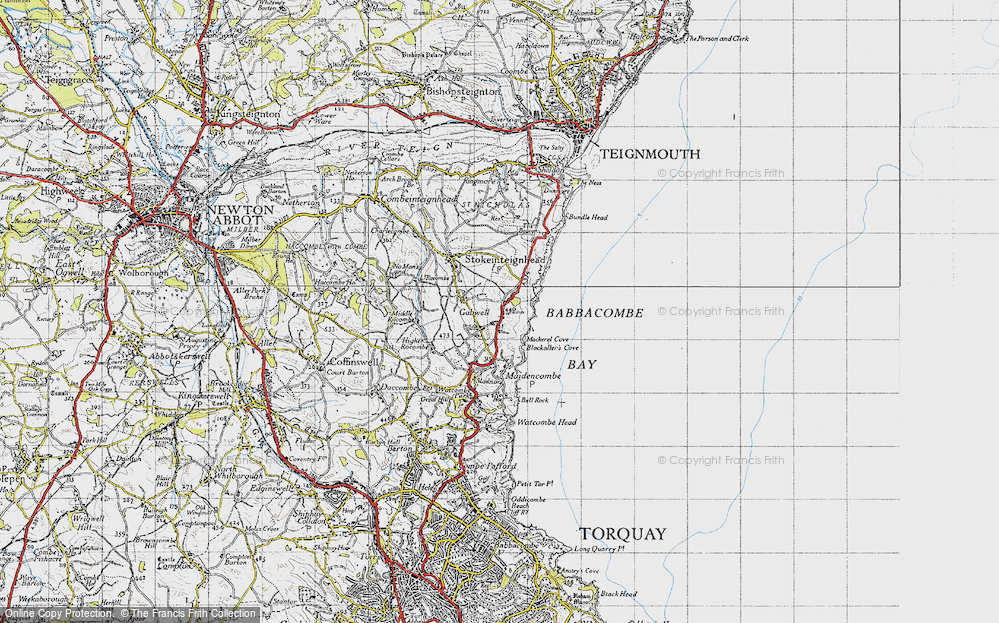 Old Map of Higher Gabwell, 1946 in 1946