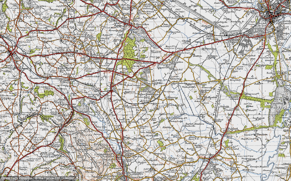 Old Map of Higher Kinnerton, 1947 in 1947