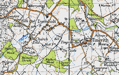 Old map of Higher Rads End in 1946