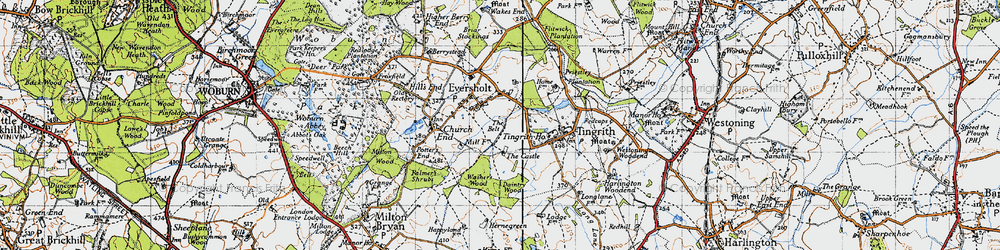 Old map of Higher Rads End in 1946