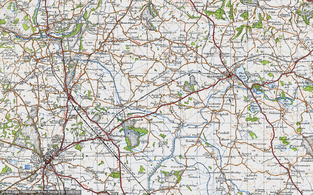 Old Map of Higher Ridge, 1947 in 1947