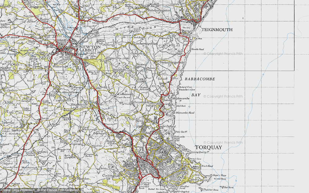 Old Map of Higher Rocombe Barton, 1946 in 1946