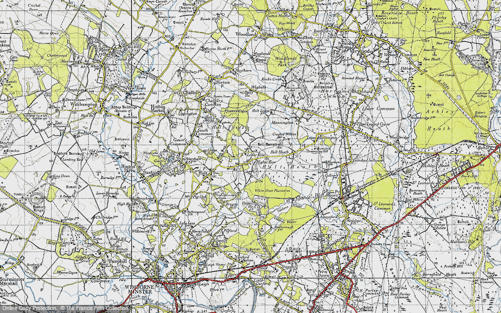 Old Map of Higher Row, 1940 in 1940