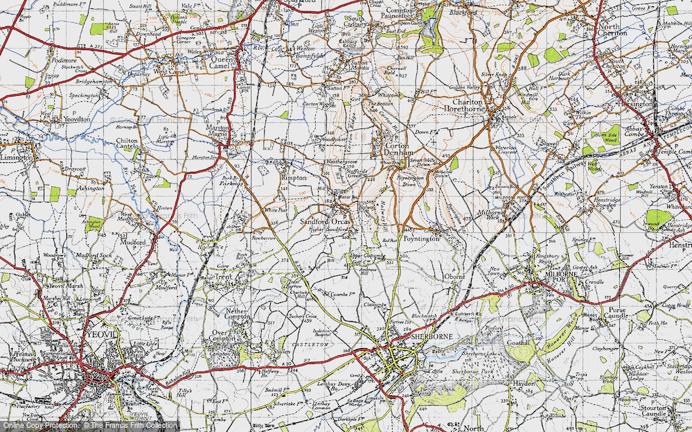 Old Map of Higher Sandford, 1945 in 1945