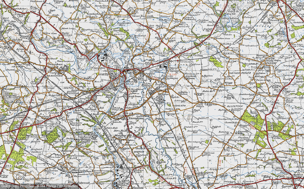 Old Map of Higher Shurlach, 1947 in 1947