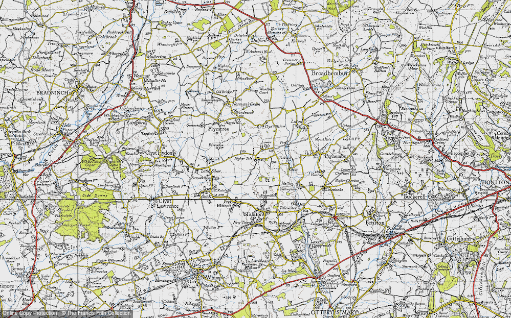 Old Map of Higher Tale, 1946 in 1946