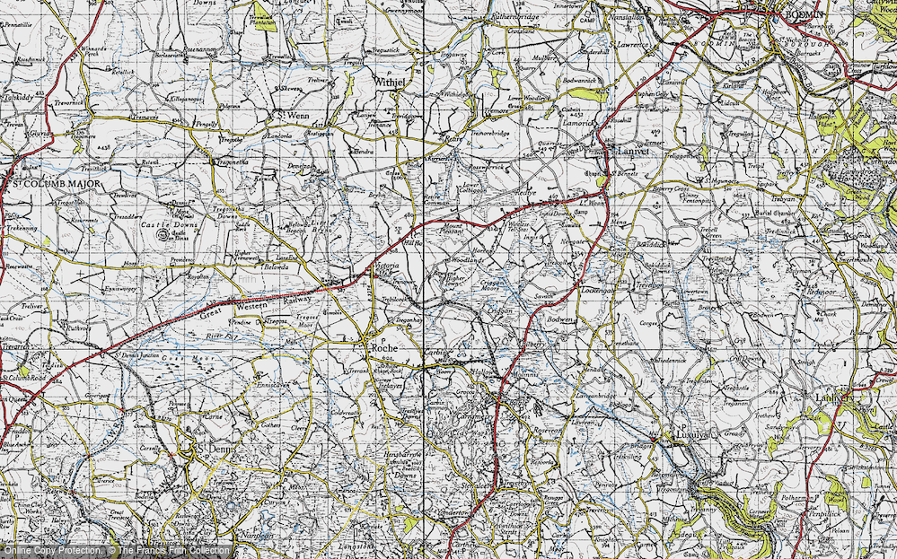 Old Map of Higher Town, 1946 in 1946