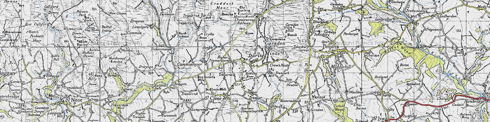 Old map of Higher Tremarcoombe in 1946