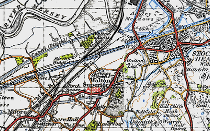 Old map of Higher Walton in 1947