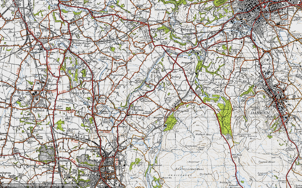 Old Map of Higher Wheelton, 1947 in 1947