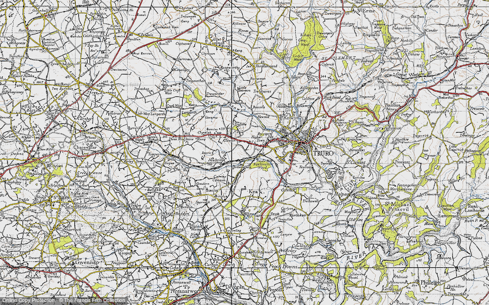 Old Map of Highertown, 1946 in 1946