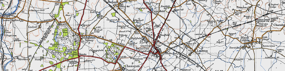 Old map of Highfield in 1946