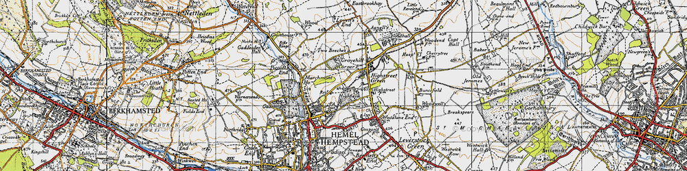 Old map of Highfield in 1946