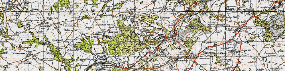 Old map of Highfield in 1947