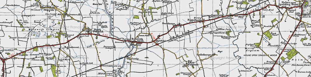 Old map of Bulwith Rail Trail in 1947
