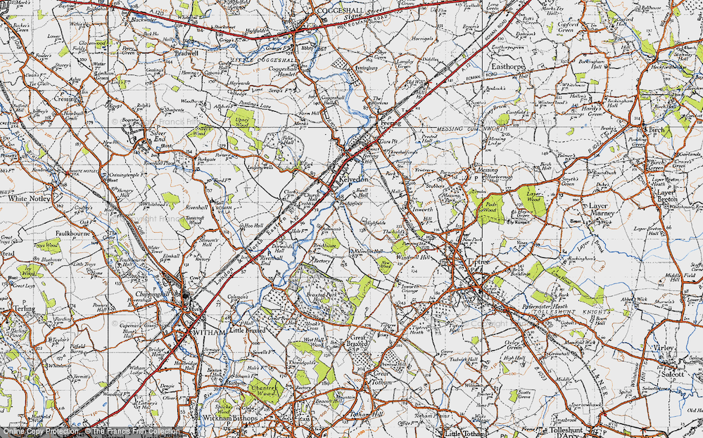 Old Map of Highfields, 1945 in 1945