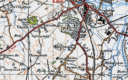 Old map of Highfields in 1946