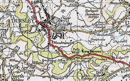 Old map of Highfields in 1946