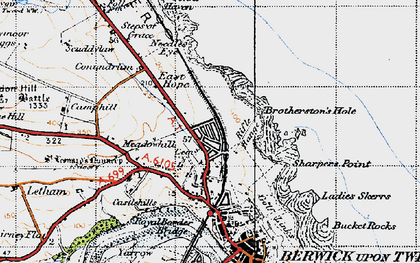 Old map of Letham Shank in 1947