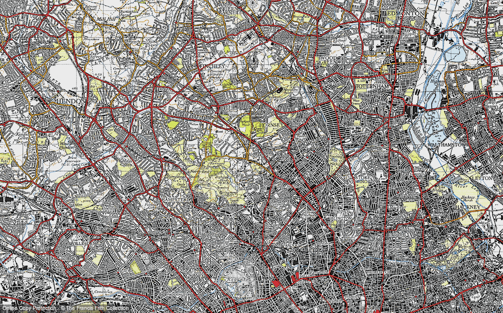 Old Map of Highgate, 1945 in 1945