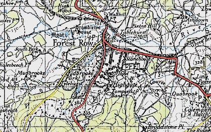 Old map of Highgate in 1946