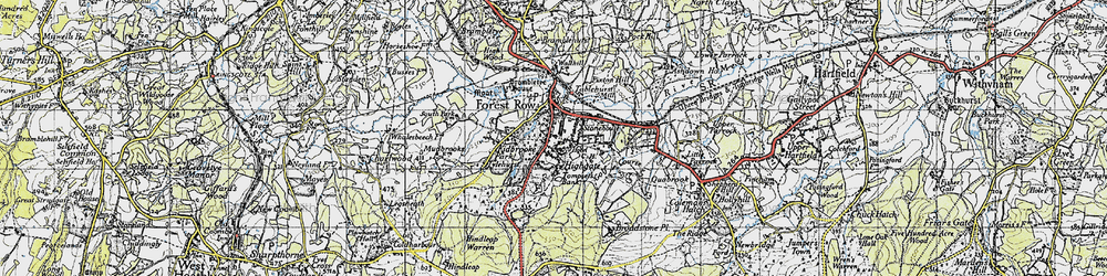 Old map of Highgate in 1946