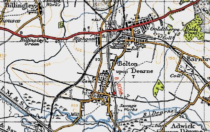 Old map of Highgate in 1947