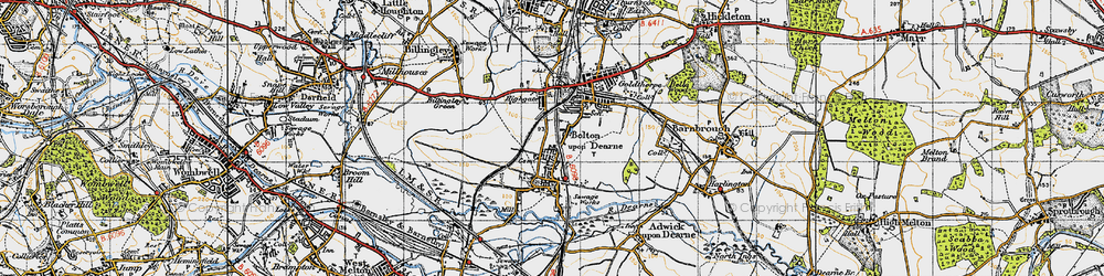 Old map of Highgate in 1947