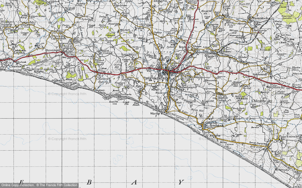 Old Map of Highlands, 1945 in 1945