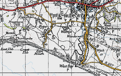 Old map of Highlands in 1945