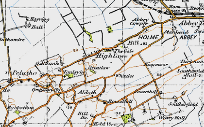 Old map of Highlaws in 1947